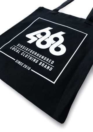 TORBA "SQUARE LOGO" TOTE BAG (BLACK)